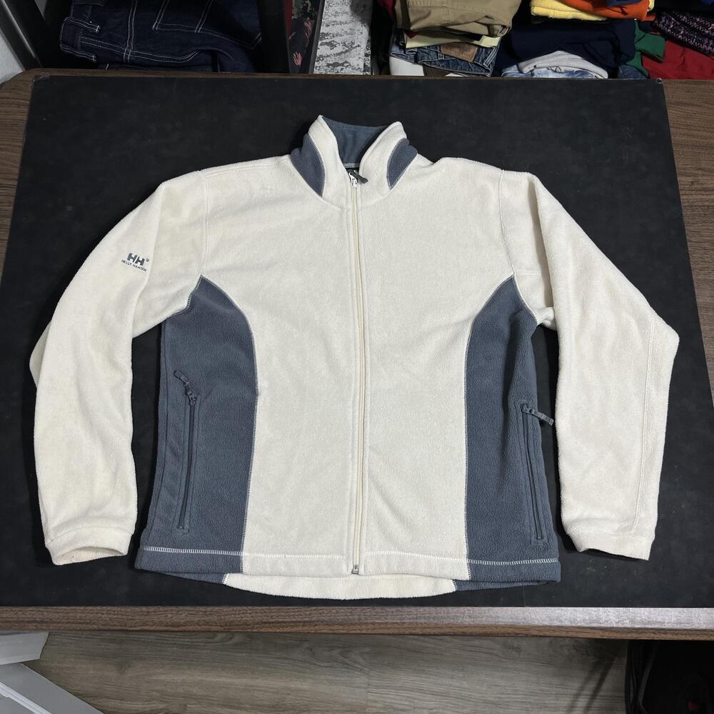 Helly Hansen Fleece Jacket Mens Large Vintage 90s OG Full Zip Colorblock Hiking
